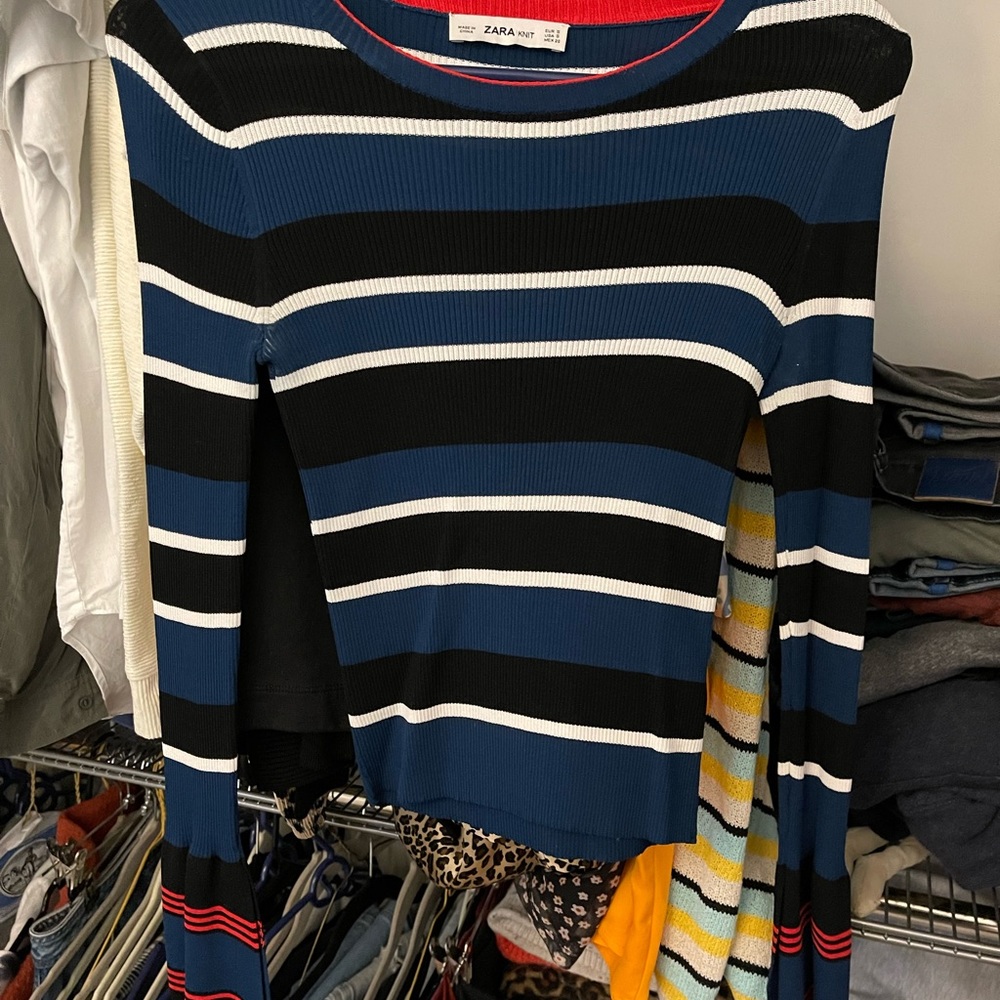 Zara striped blouse